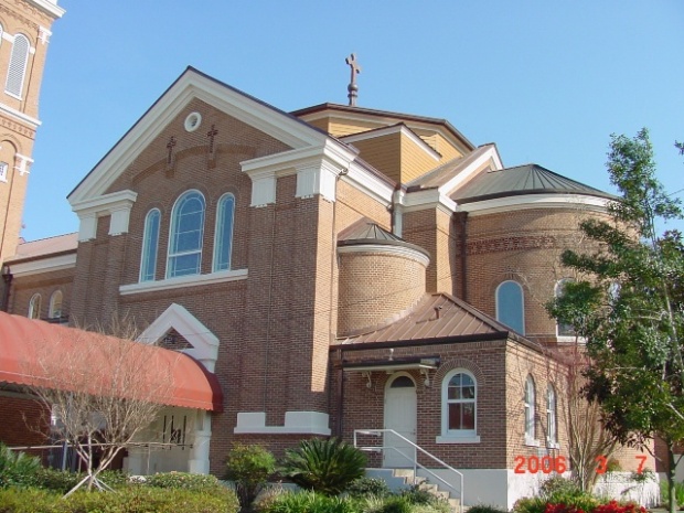 The project included re-roofing the church building, masonry repairs, waterproofing, stain glass window restoration, new storm sashes, replication of exterior doors, plaster repairs, site drainage and new exterior lighting protection systems.